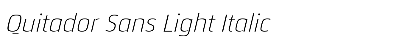 Quitador Sans Light Italic